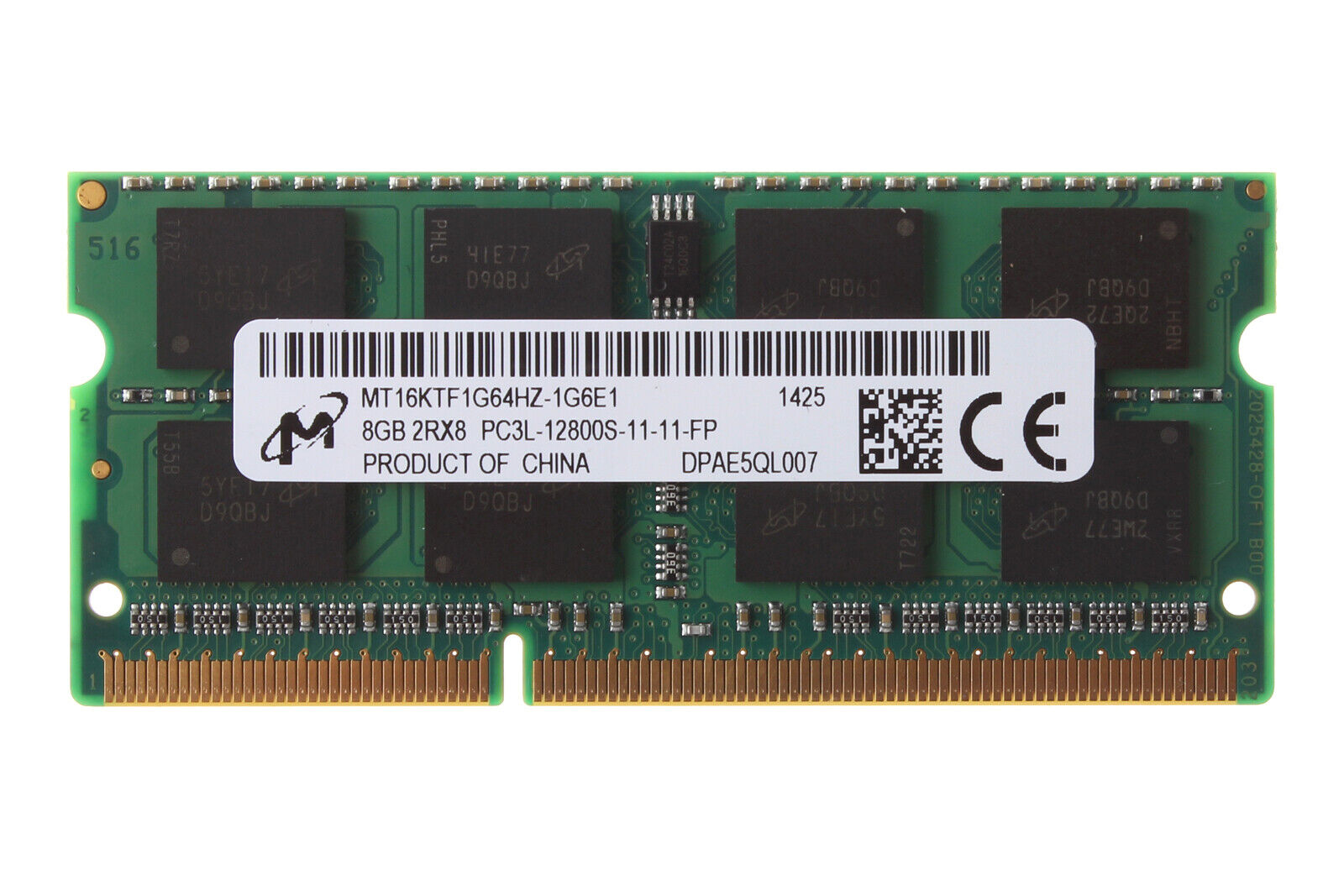 Micron 16GB 8GB 2RX8 DDR3L 1600MHz PC3L-12800S 1.35V SODIMM Laptop Memory RAM 8G