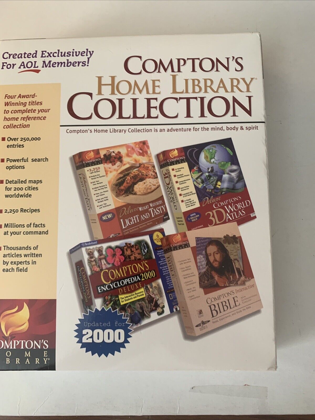 Compton\'s Home Library Collection of 4. Windows 2000 New and Sealed Software