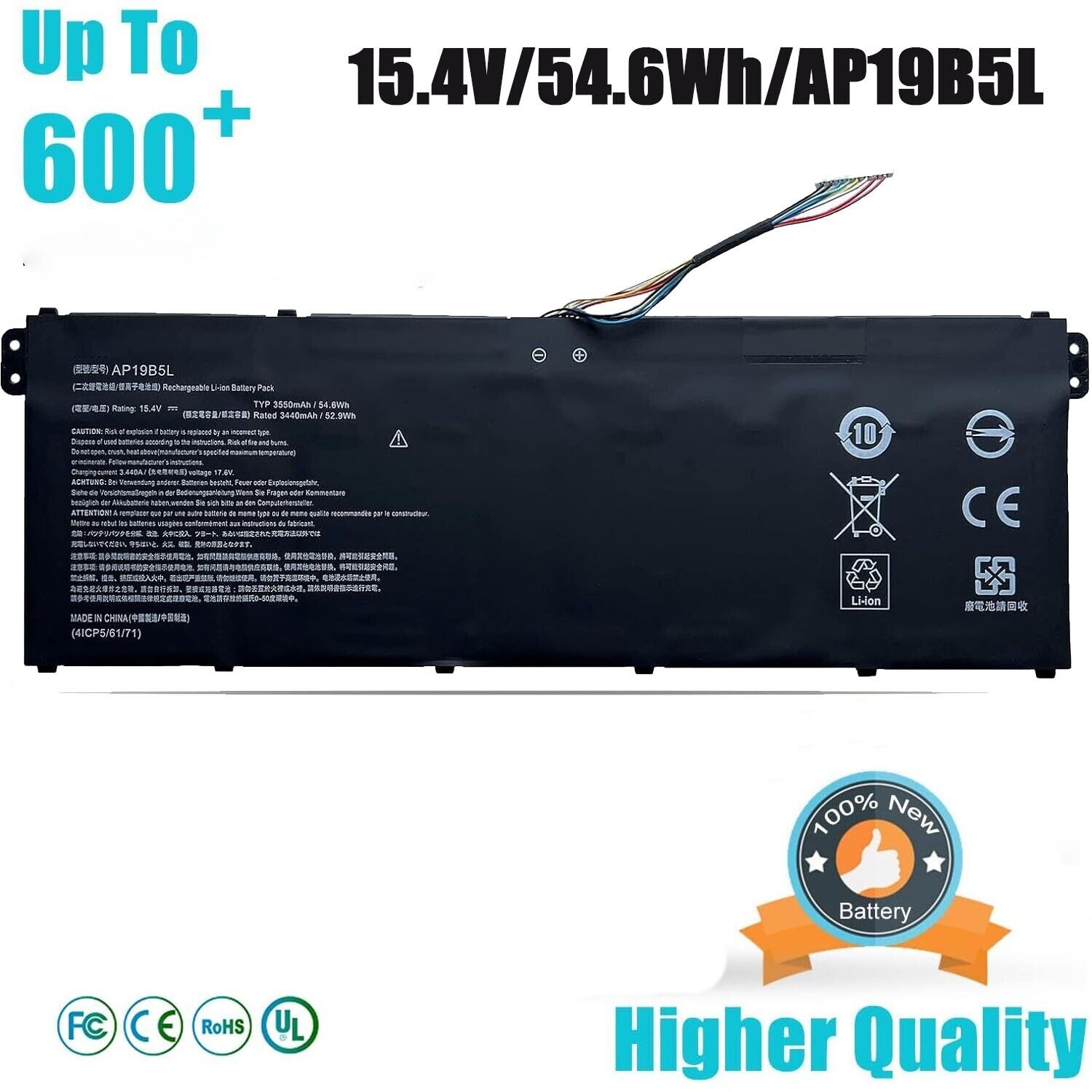 AP19B5L Battery for Acer Aspire 5 A515-43 A515-52 Swift 3 SF314-42 SP314-21N-R5F