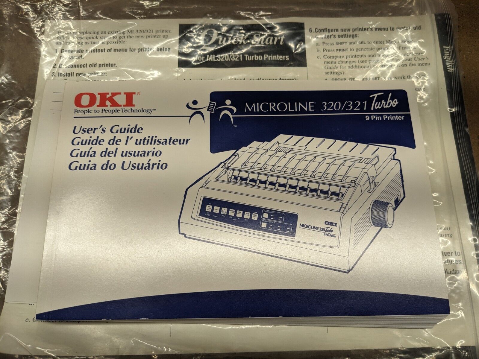 Okidata Microline 320 321 Turbo 9 Pin Printer User\'s Guide Owner\'s Manual