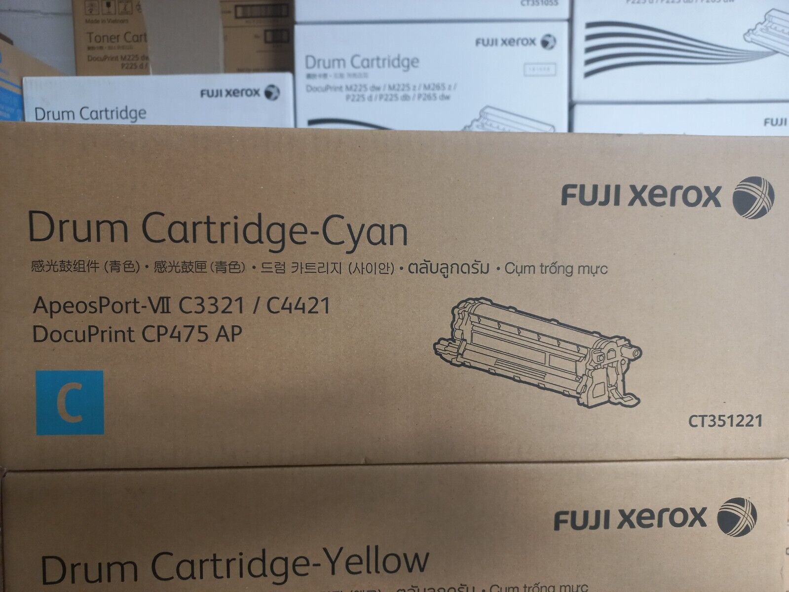 Genuine Fuji Xerox CT351221 ApeosPort VII C4421 C3321 CP475 CYAN DRUM CARTRIDGE
