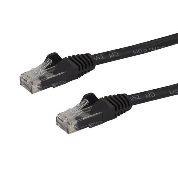 StarTech.com 100ft CAT6 Ethernet Cable - Black CAT 6 Gigabit Ethernet Wire -650M