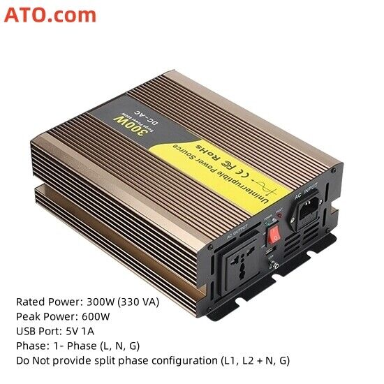UPS Battery Backup & Surge Protector, 600VA Backup Battery Power Supply