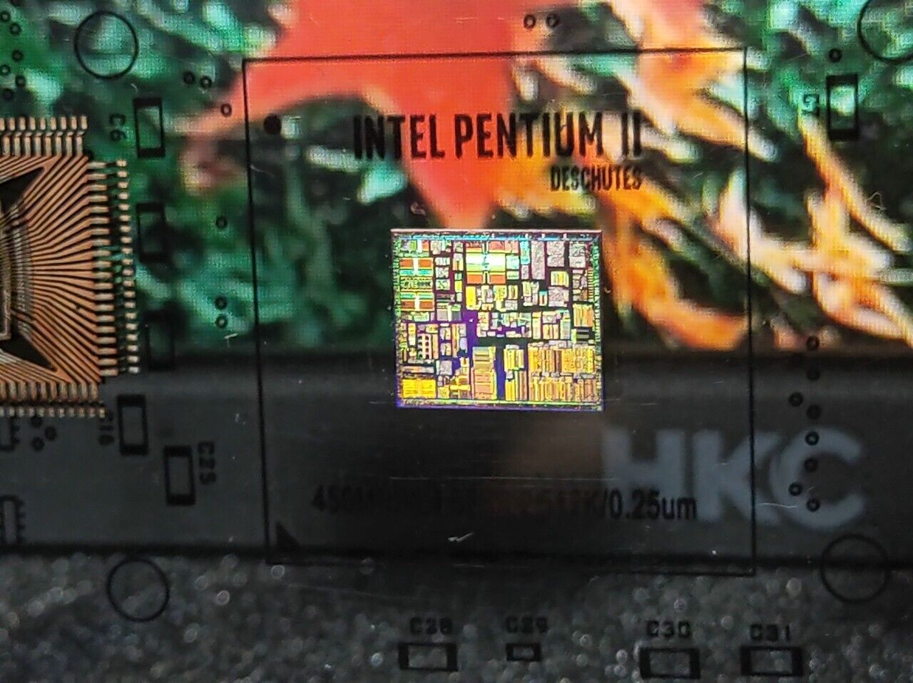 Vintage Rare Intel Pentium II CPU Die Teardown Crystals Tech Art Decoration Gift