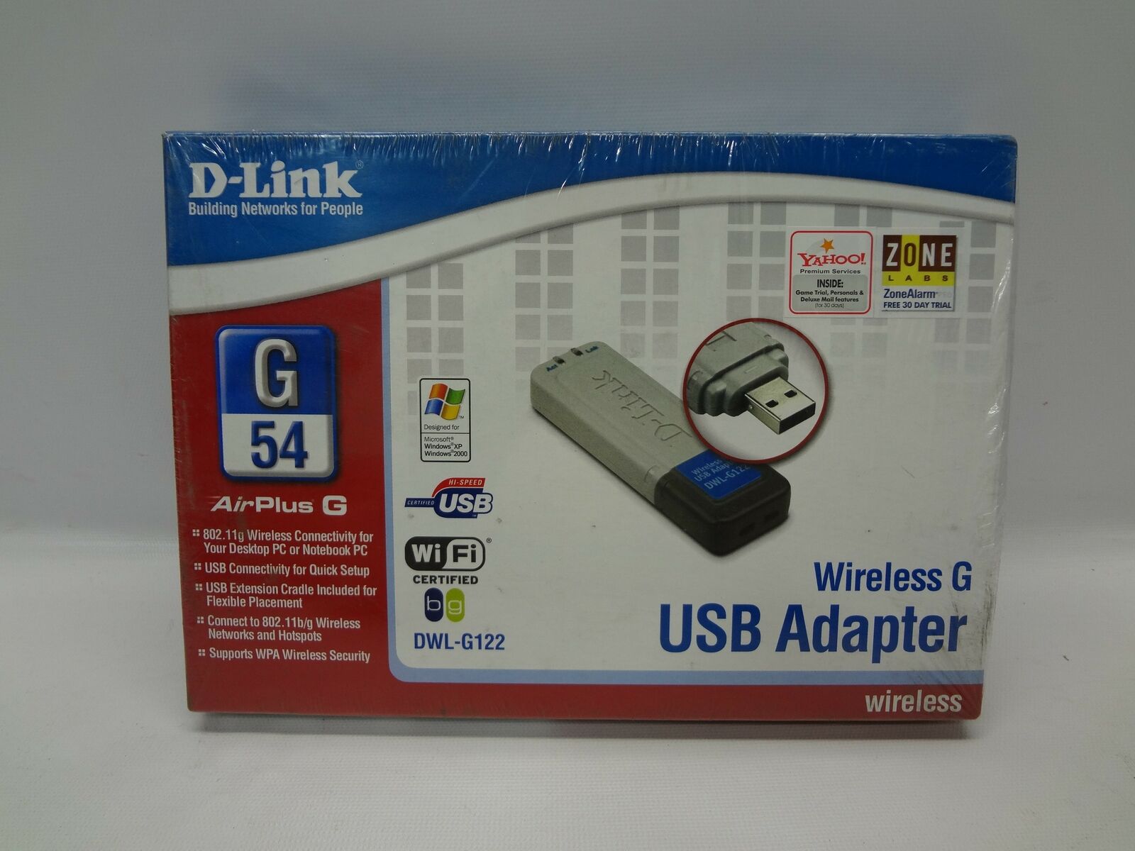 D-Link DWL-G122 Wireless G USB Adapter *New Unused*