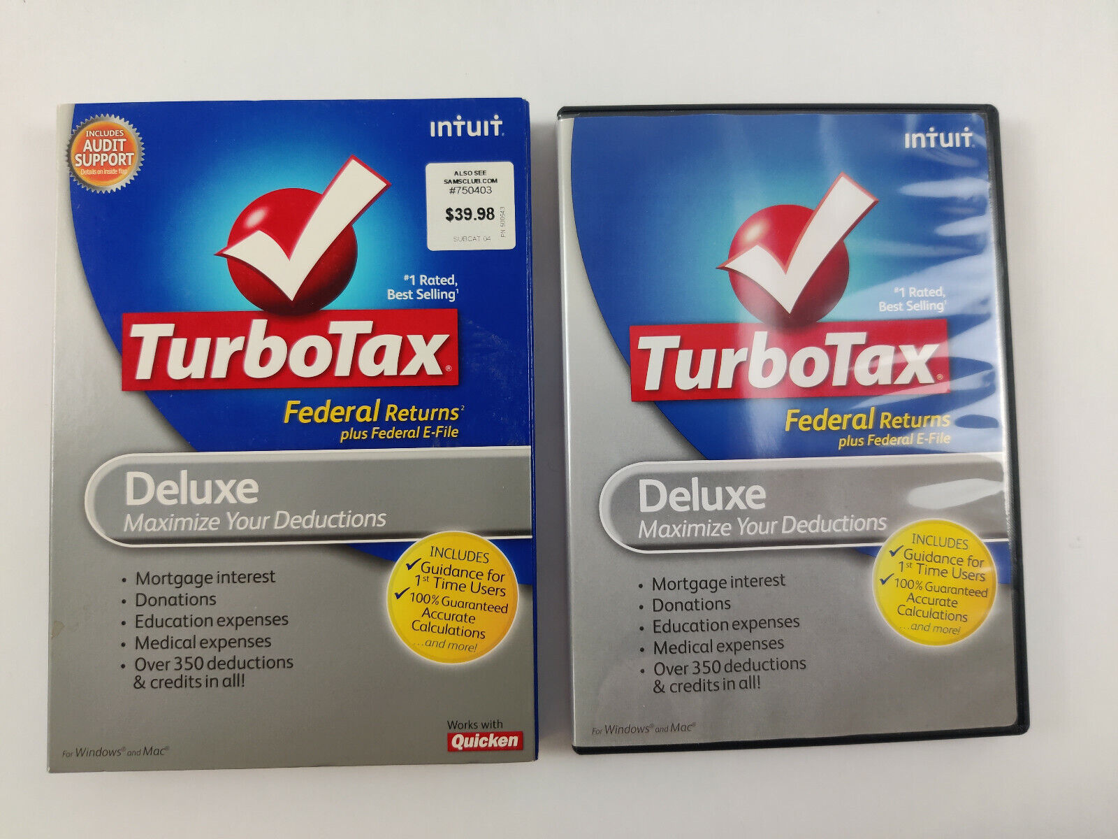 2010 TurboTax Deluxe Windows & Mac CD Federal