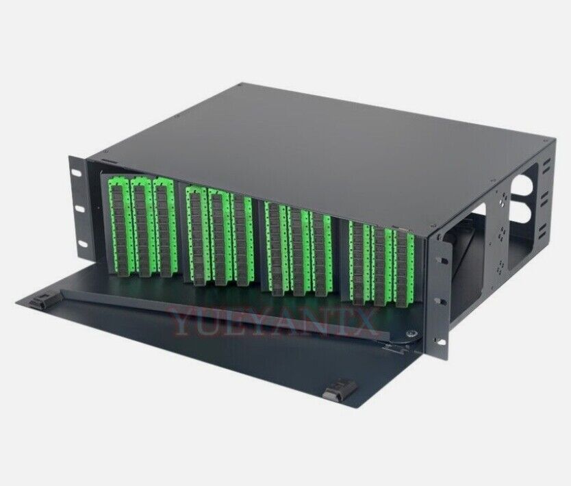 1Revolving Fiber Optic Terminal Box 144 cores SC APC Adapter Pigtail Patch Panel