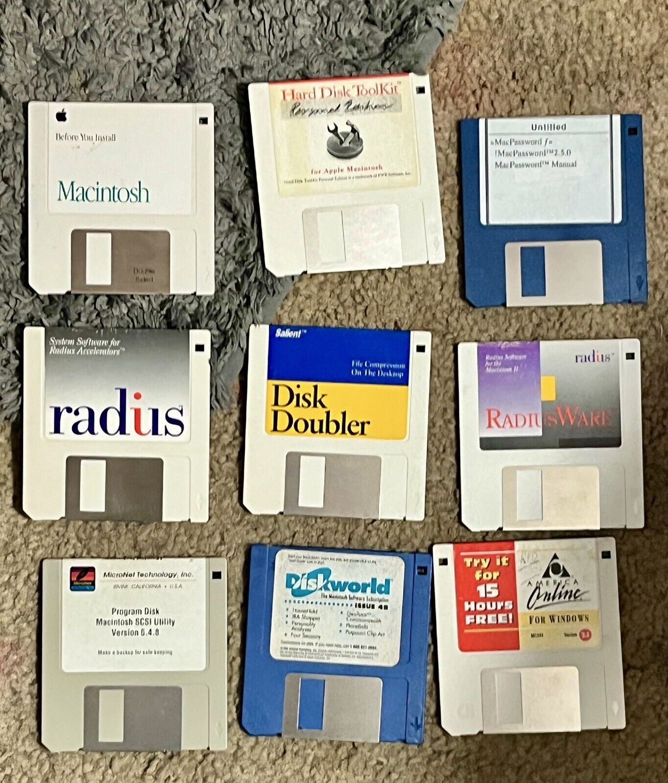 Vintage Classic Apple Macintosh Sys Boot Install Disks,Utility Discs&othrPrgrams