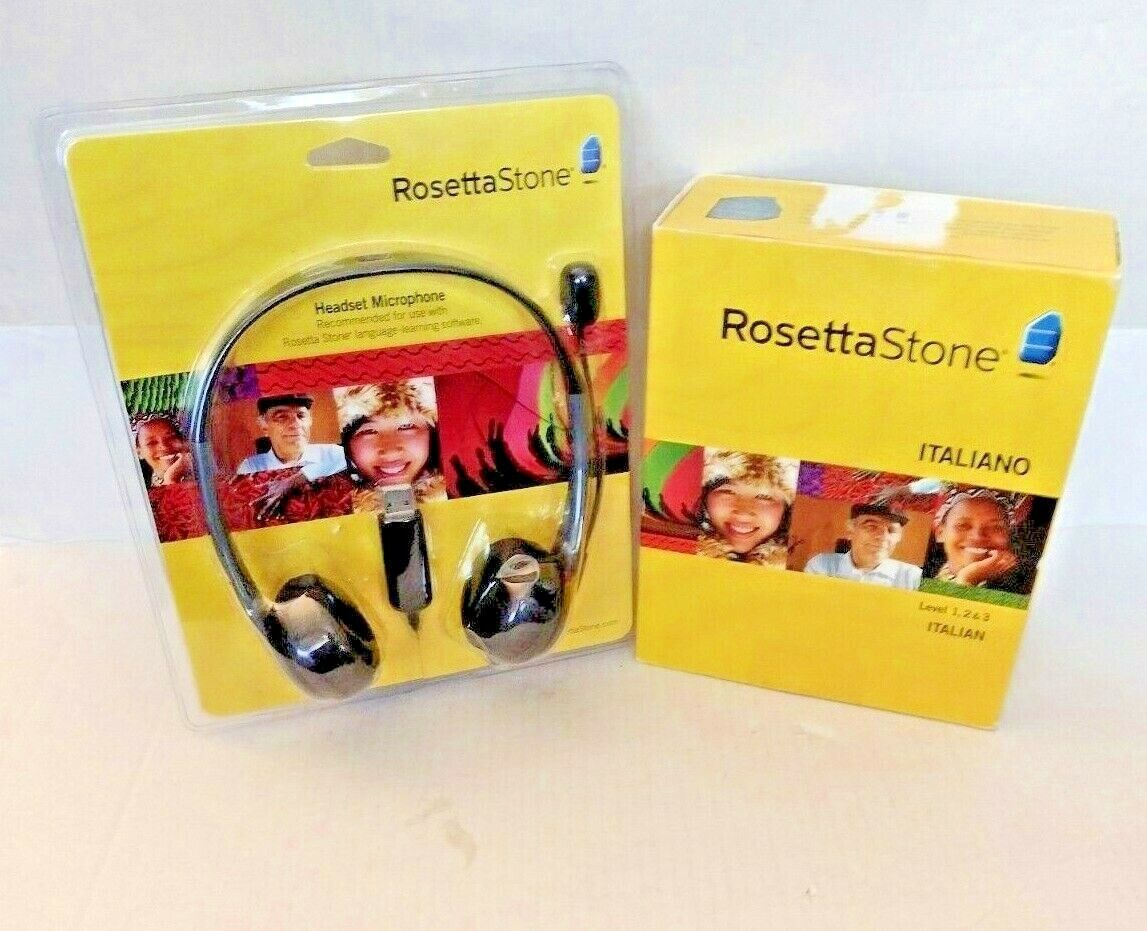 Rosetta Stone Italian Ver. 3 Level’s 1-3 Win/Mac CD-Rom & Headphonne Personal Ed