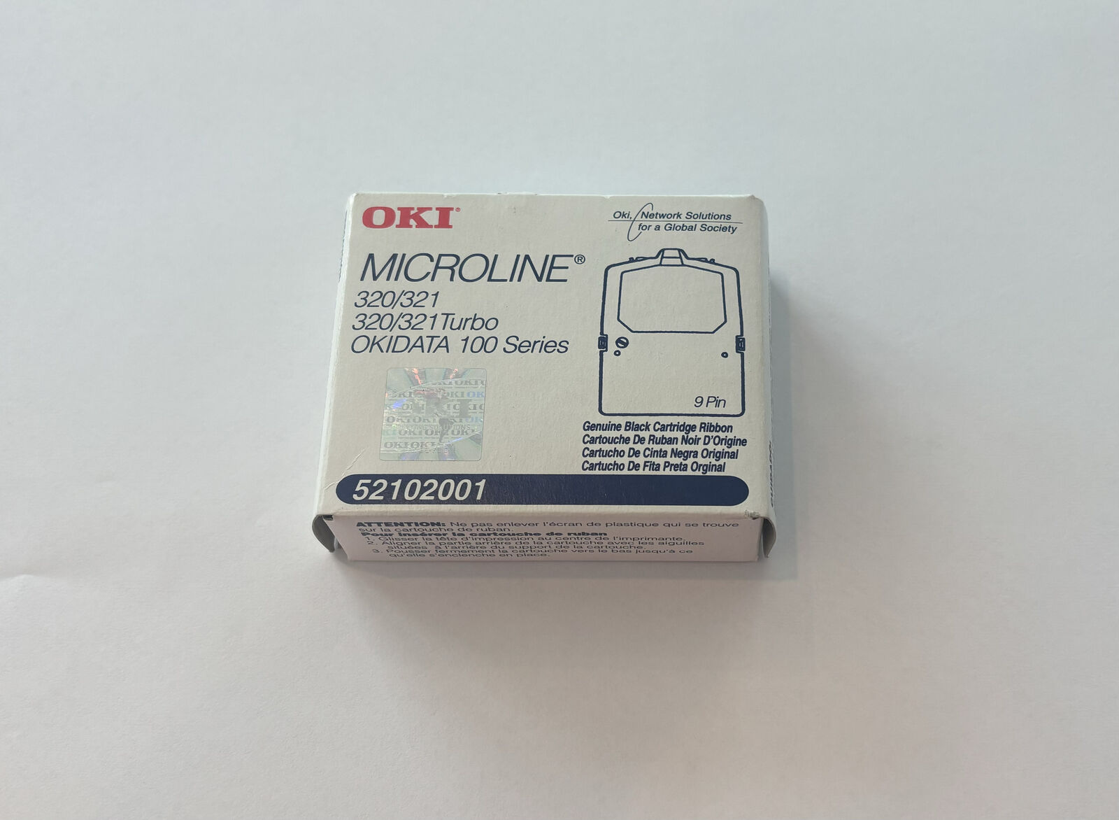 OKI 52102001 Microline Genuine Black Cartridge Ribbon 320/321 OkiData 100 series
