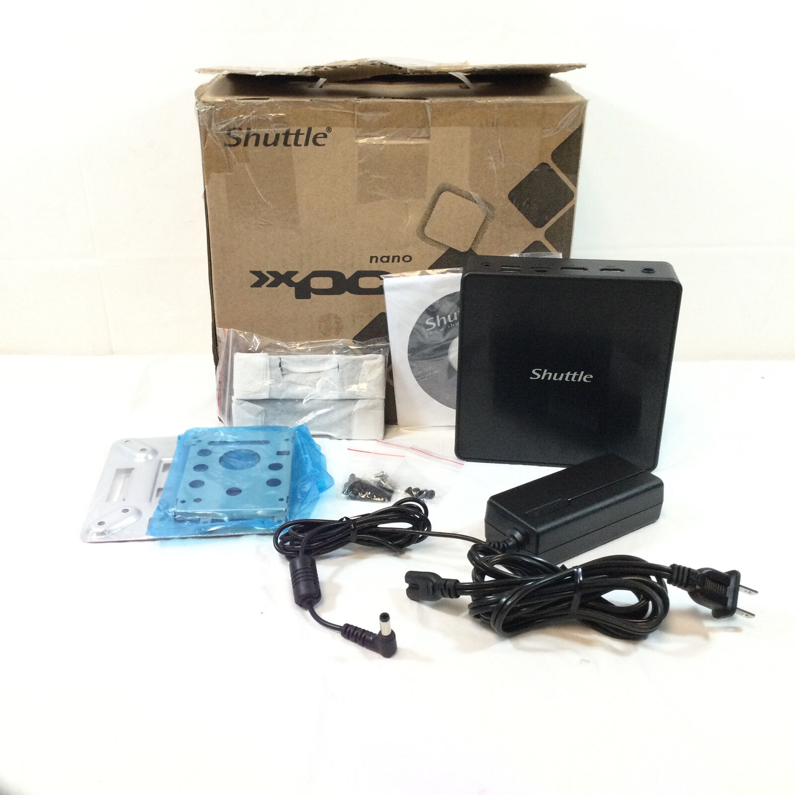 Shuttle XPC Nano NC02U Black Portable 4K Dual Channel Mini PC Used