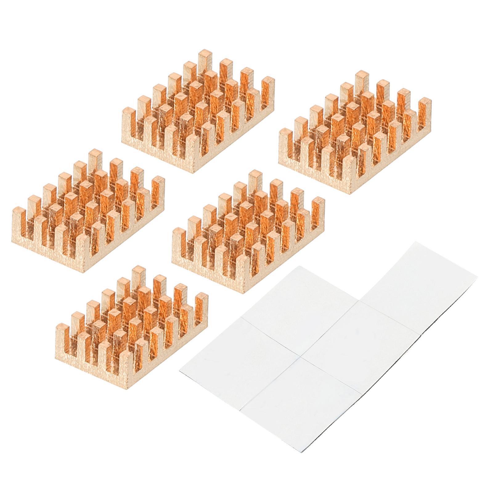 Copper Heatsink 14x9x4mm with Self Adhesive for IC Chipset Cooler 5pcs