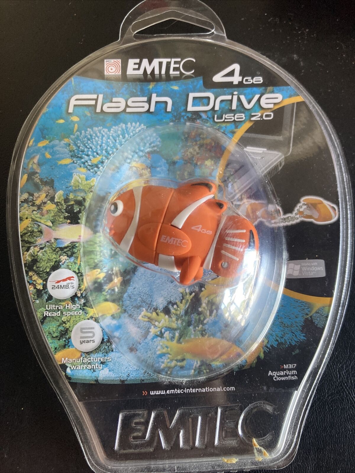 EMTEC Clownfish 4 GB USB Flash Drive factory sealed