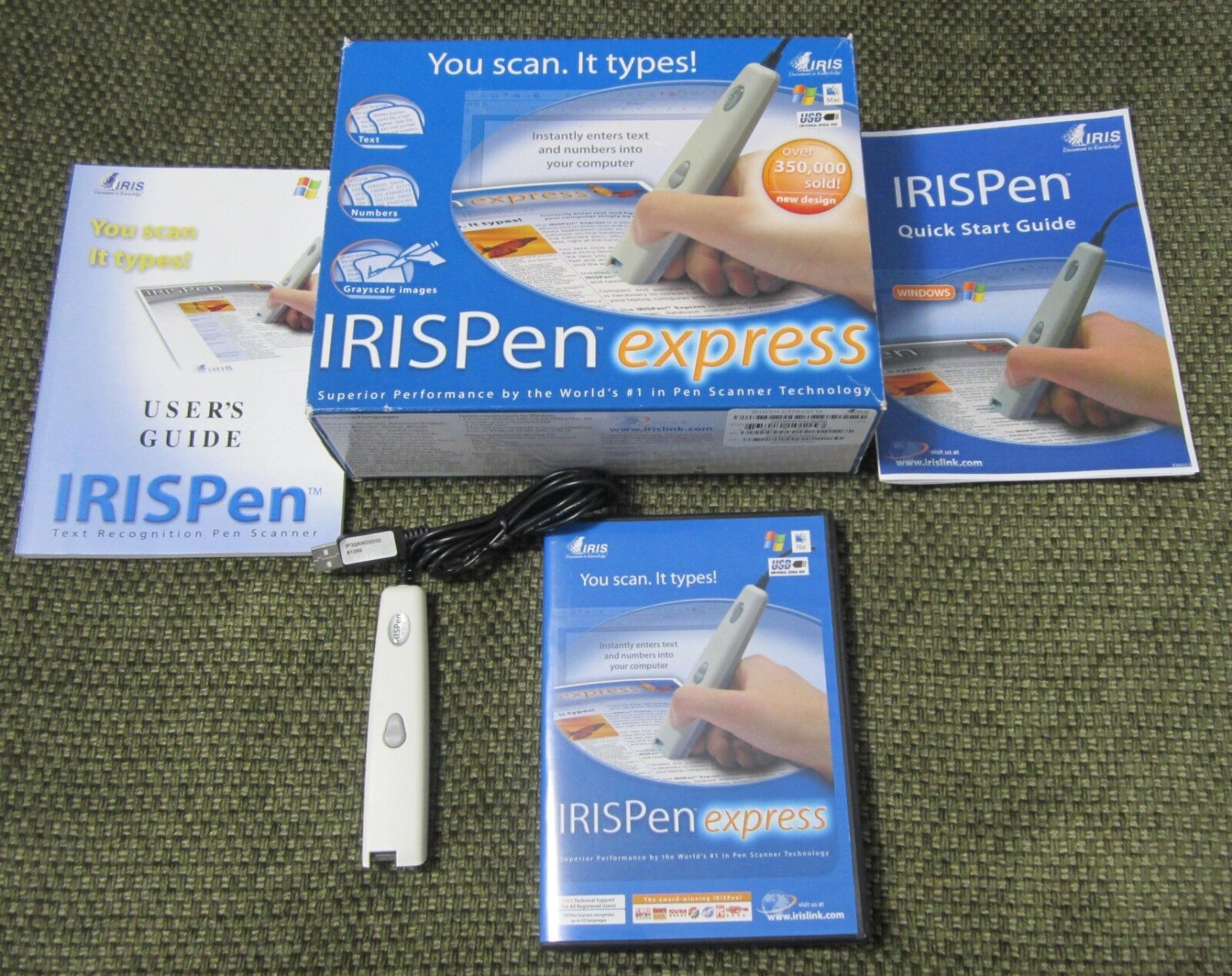 IRIS Pen Express M Handheld Pen Text Recognition Scanner for Windows and Mac PC