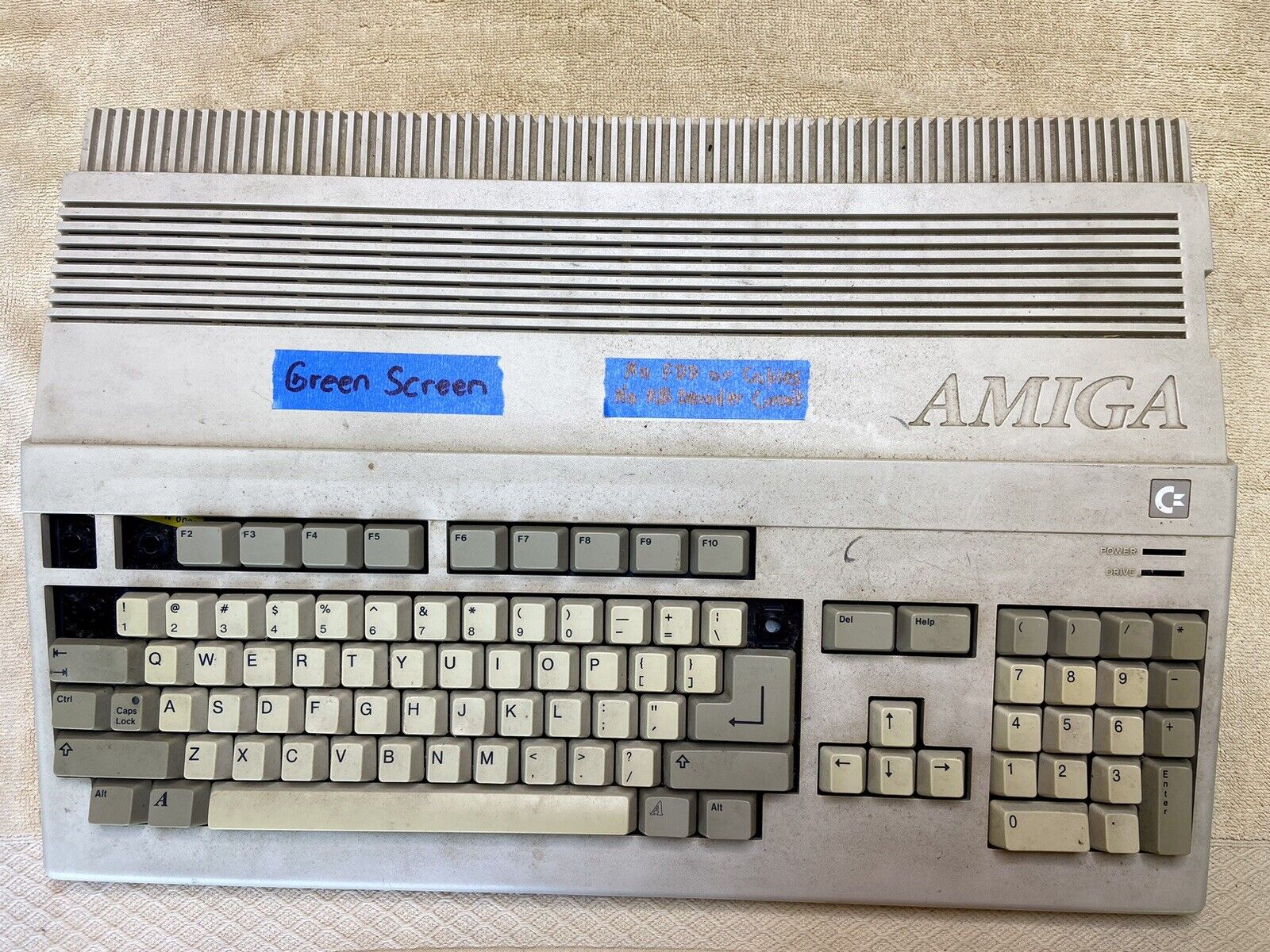 Vintage Commodore Amiga 500 Computer Keyboard Model A500 Sold As Is Rev 5