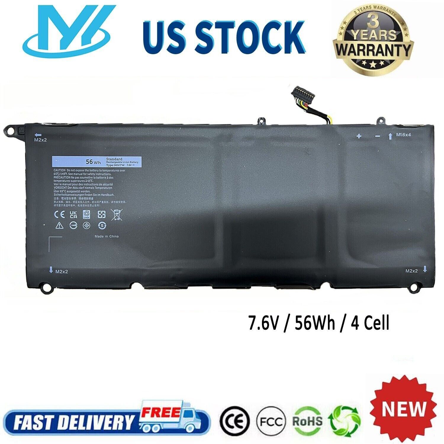 ✅90V7W Battery For Dell XPS 13 13-9343 13-9350 XPS13-9350 13D-9343 Series JHXPY