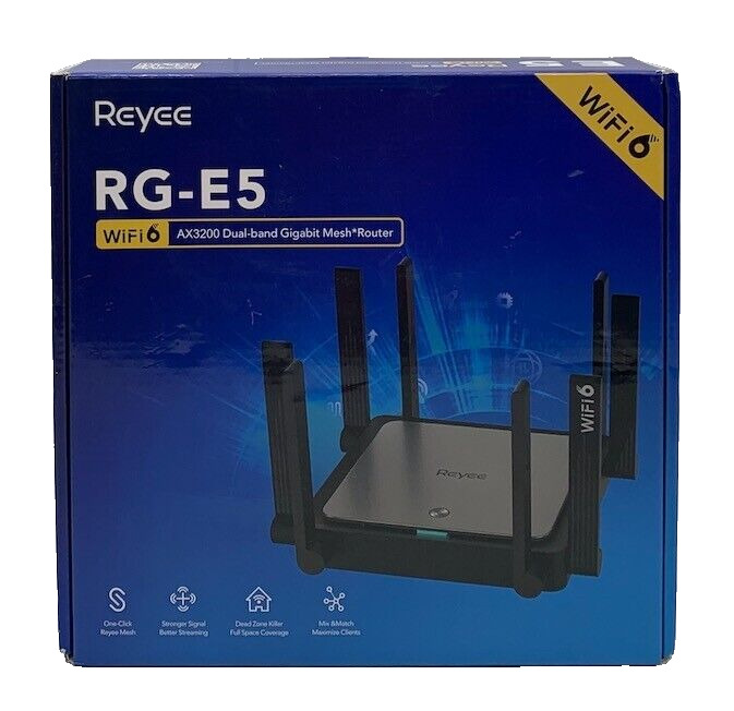 Reyee RG-E5 WiFi 6 AX3200 Dual-Band Gigabit Mesh Router (50287,50281)