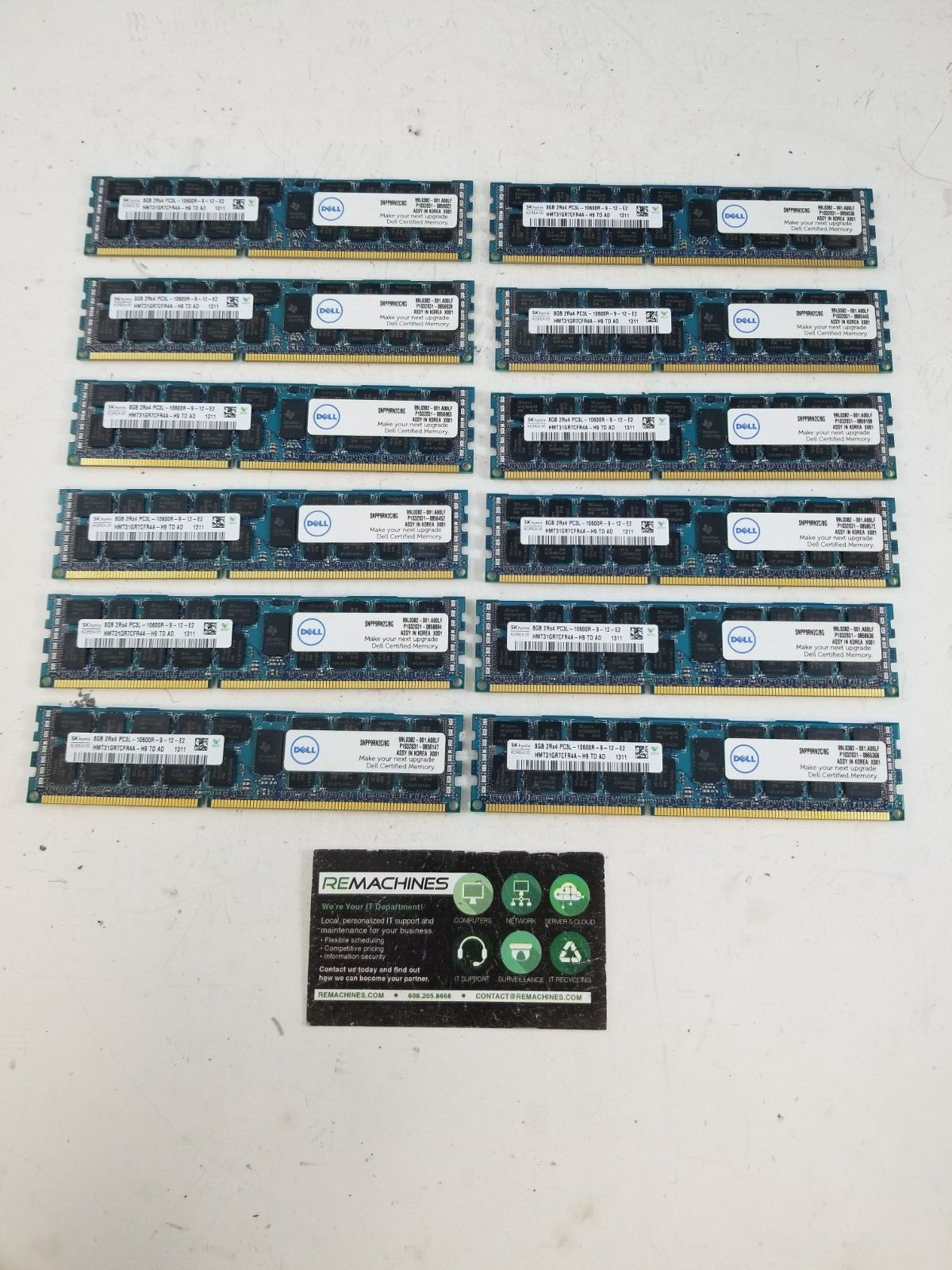 SK Hynix 96GB 12x8GB PC3L-10600R DDR3-1333 ECC Memory SNPP9RN2C/8G TESTED FS