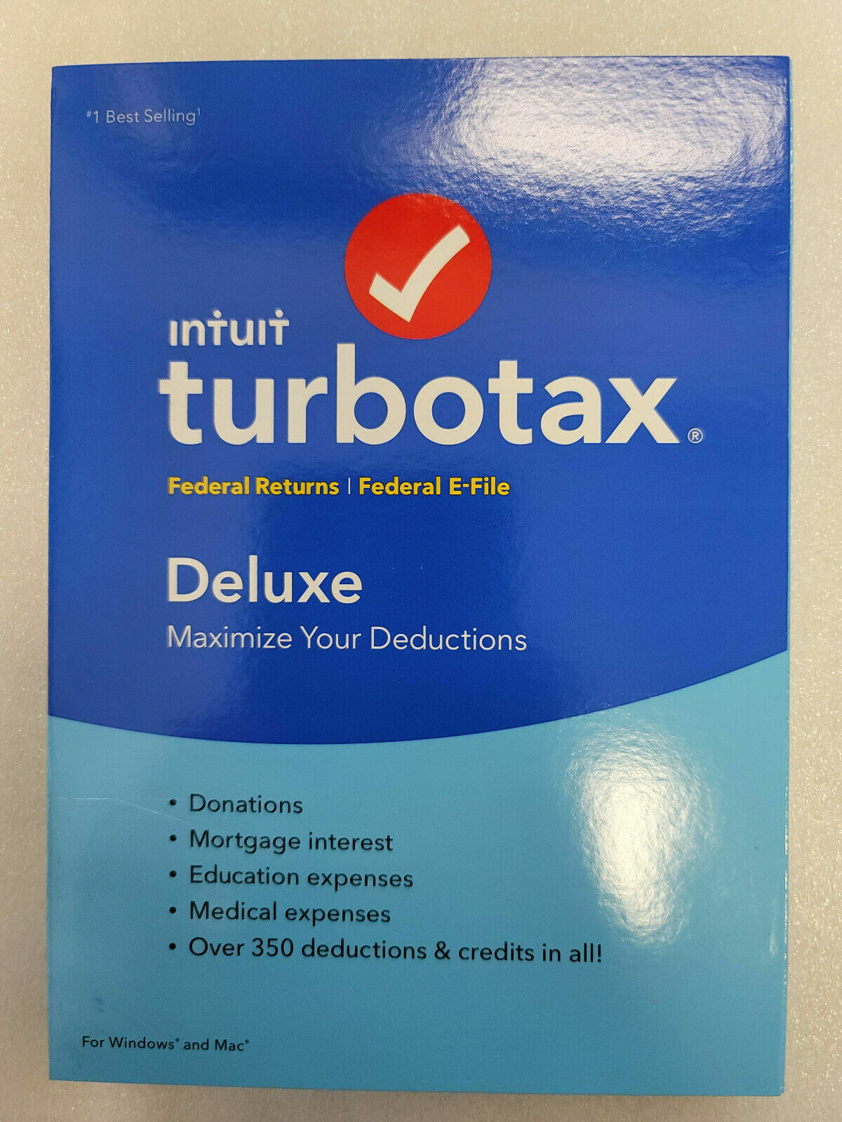 NEW FACTORY SEALED INTUIT TURBOTAX DELUXE 2018
