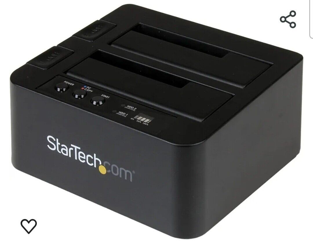 StarTech.com Dual-Bay USB 3.1 to SATA Hard Drive Docking Station SDOCK2U313R NEW