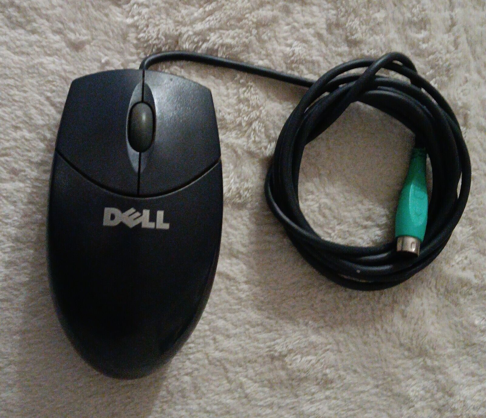 Vintage DELL Logitech PS/2 Wired Mechanical Ball Wheel Scroll Mouse P/N: 0F2854