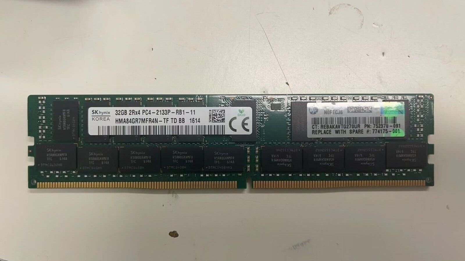 HP 728629-B21 32GB 2Rx4 PC4-2133 (DDR4-2133) Memory (752370-091)