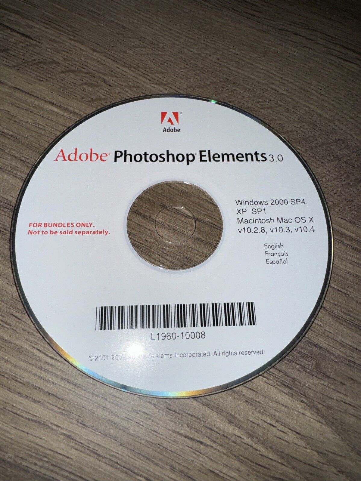 BRAND NEW Adobe Photoshop Elements 3.0 2004 With Serial Number/Registration Key