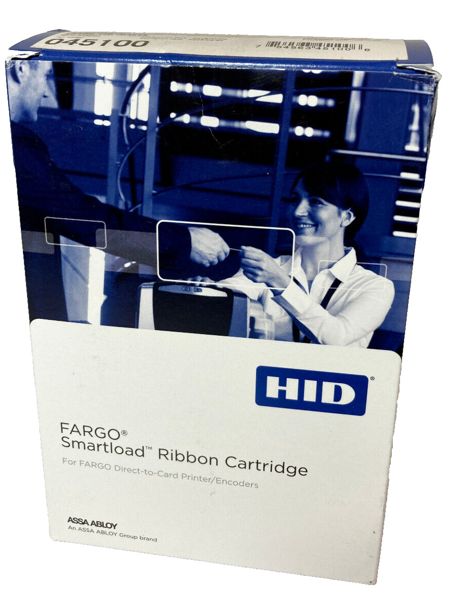 Fargo 045100 Genuine HID DTC4000 Ribbon Cartridge YMCKO DTC400 Printer New