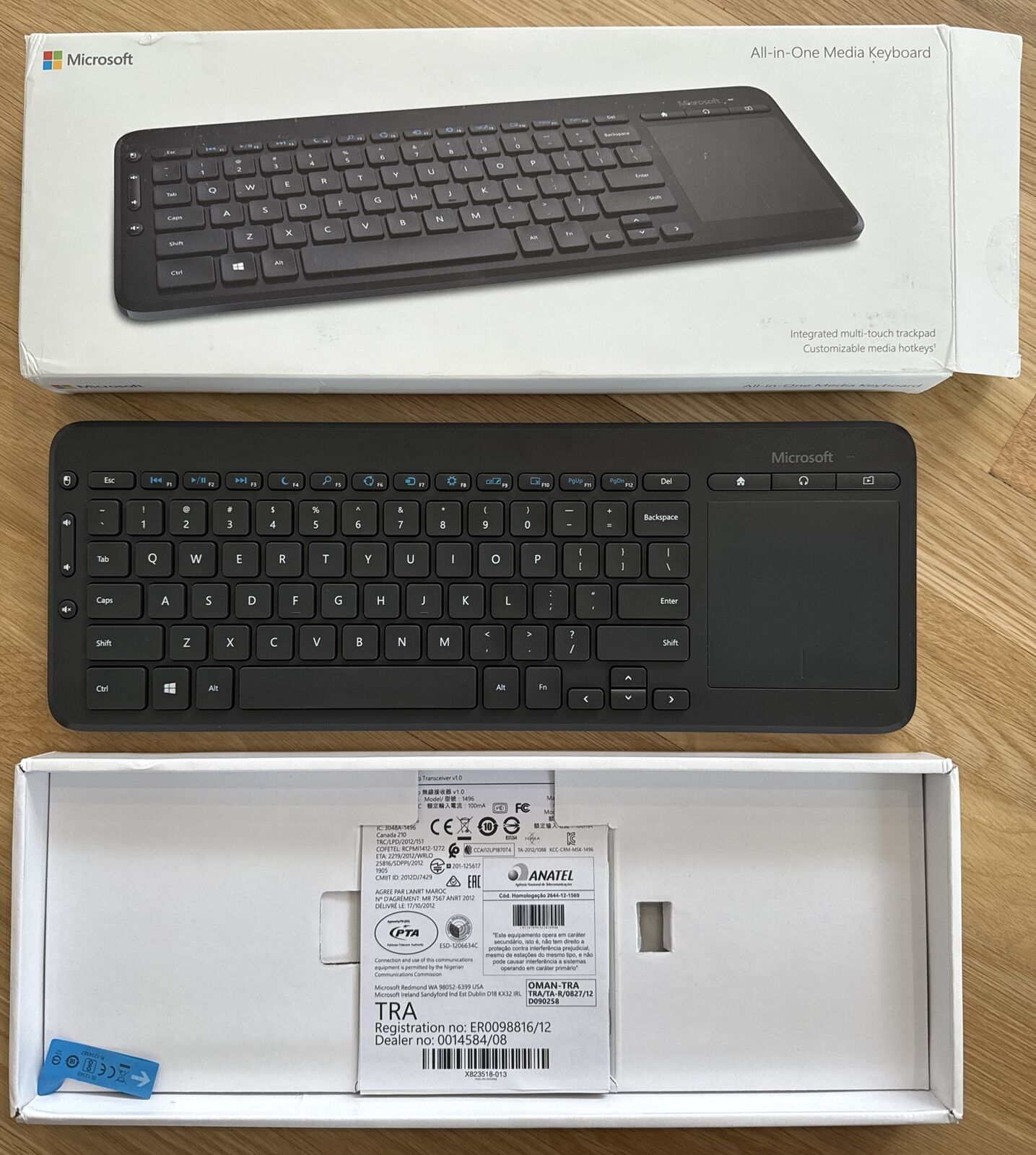 Microsoft All-in-One Media Keyboard - Brand New, Unused - NO USB TRANSCEIVER