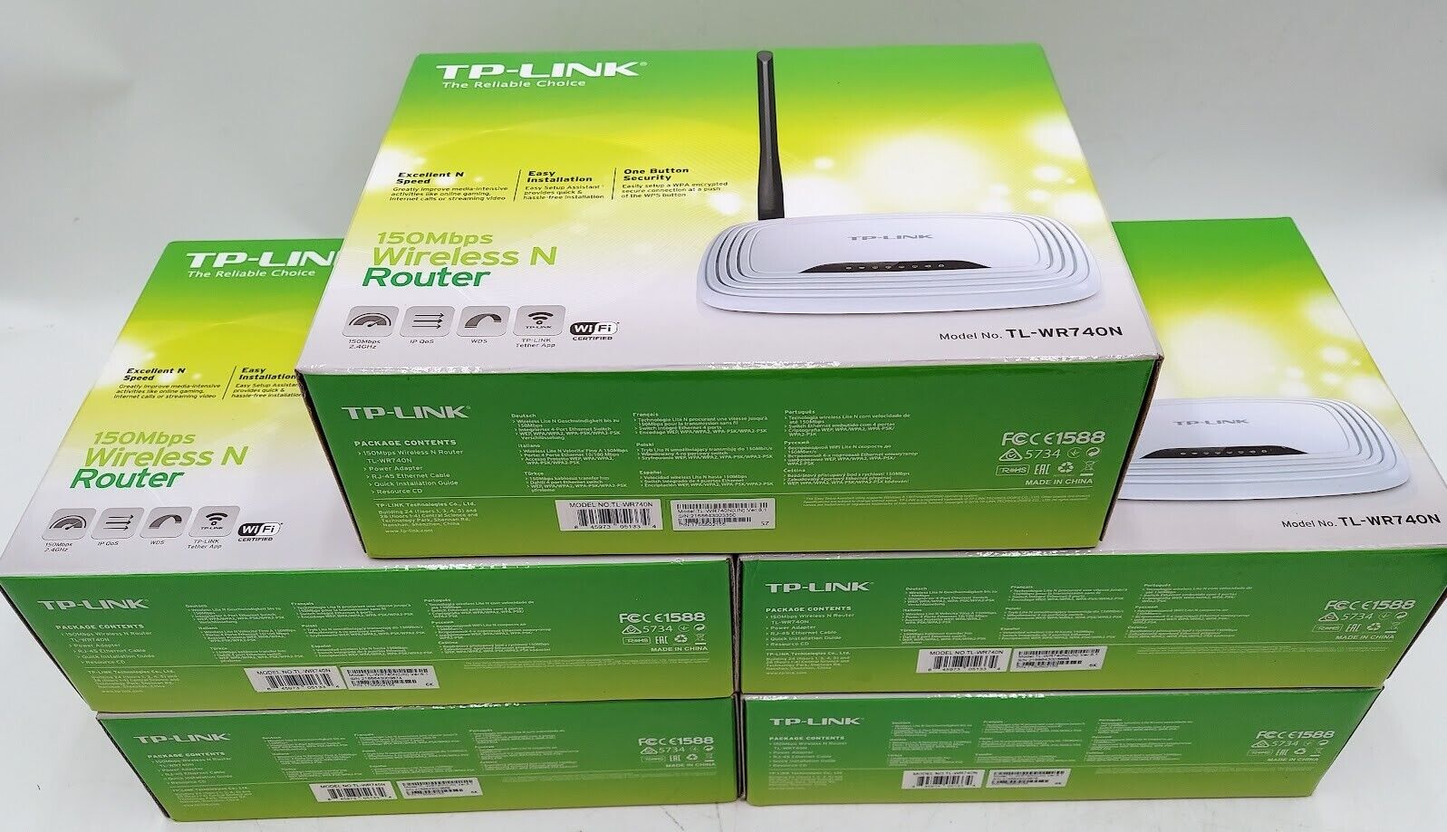 LOT OF 5 TP-Link TL-WR740N 150 Mbps Wireless N Router
