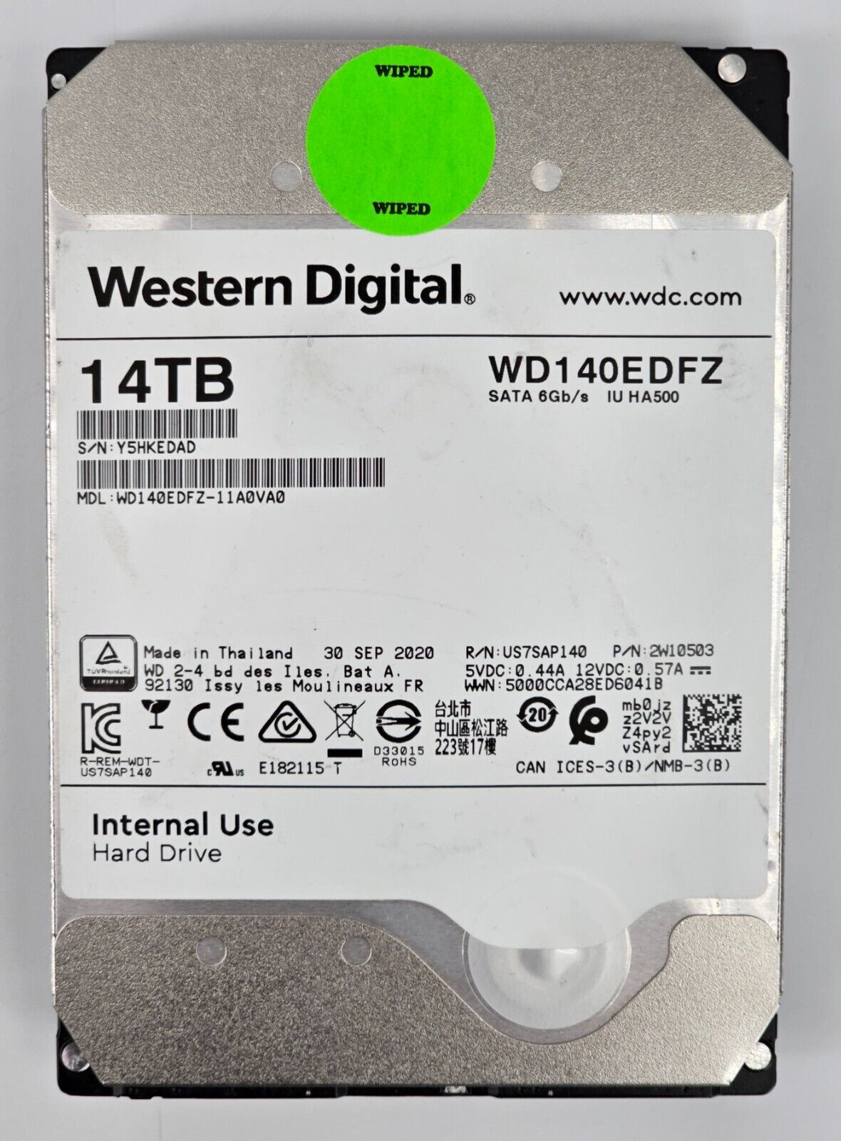 Western Digital 14TB Hard Drive - 5400 RPM SATA 6Gb/s 3.5'' HDD - WD140EDFZ