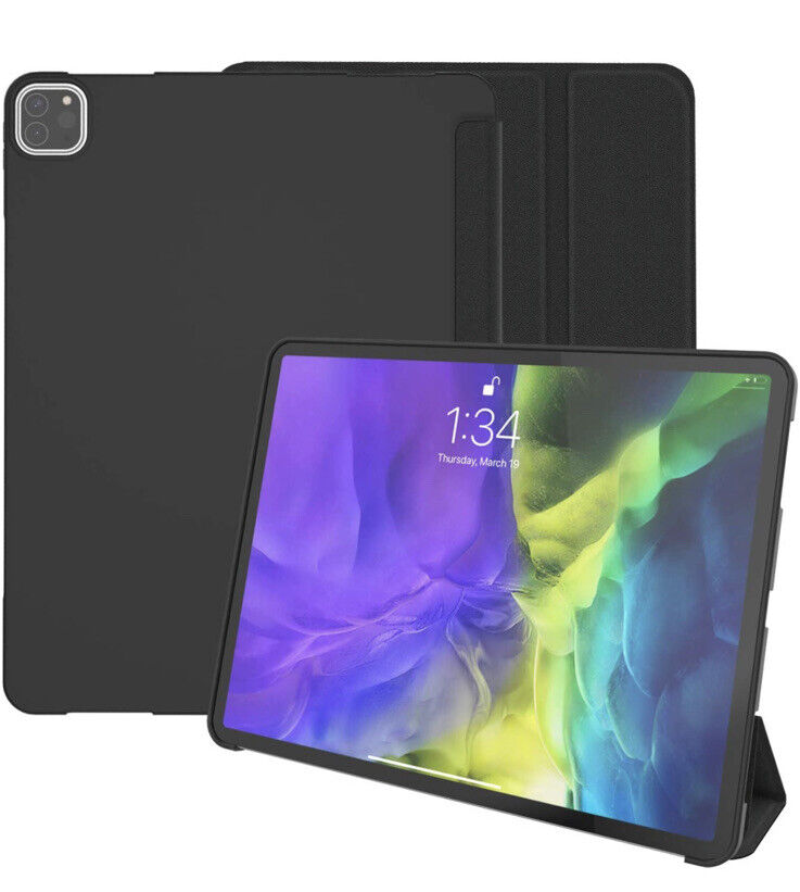 Supveco iPad Pro 11 Inch Case 2020/2018, Slim Soft TPU Cover, Black