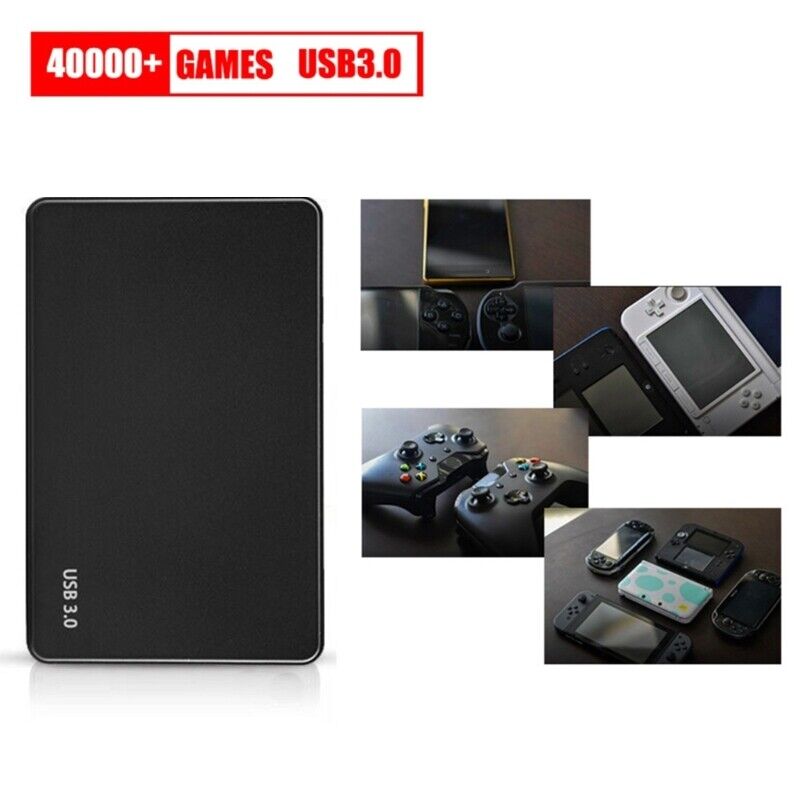 320G 40000+ Games Retro Disk HDD Plugs for 100+ Emulators Portable Hard
