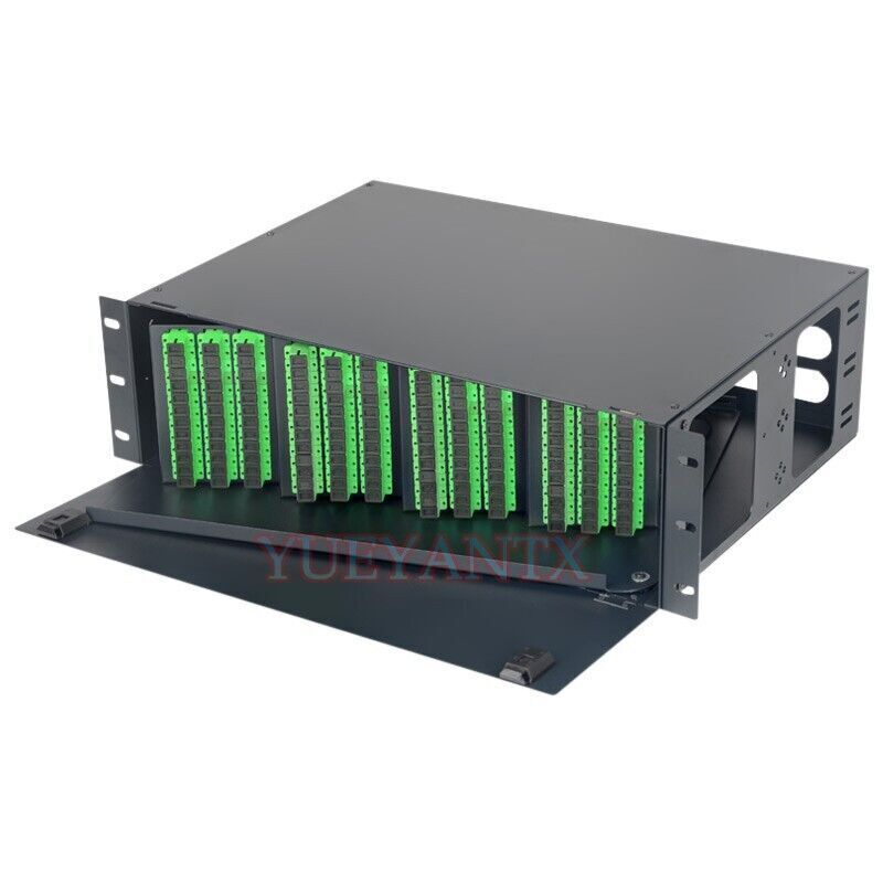 SC APC Revolving Fiber Optic Terminal Box 144 cores  Adapter Pigtail Patch Panel