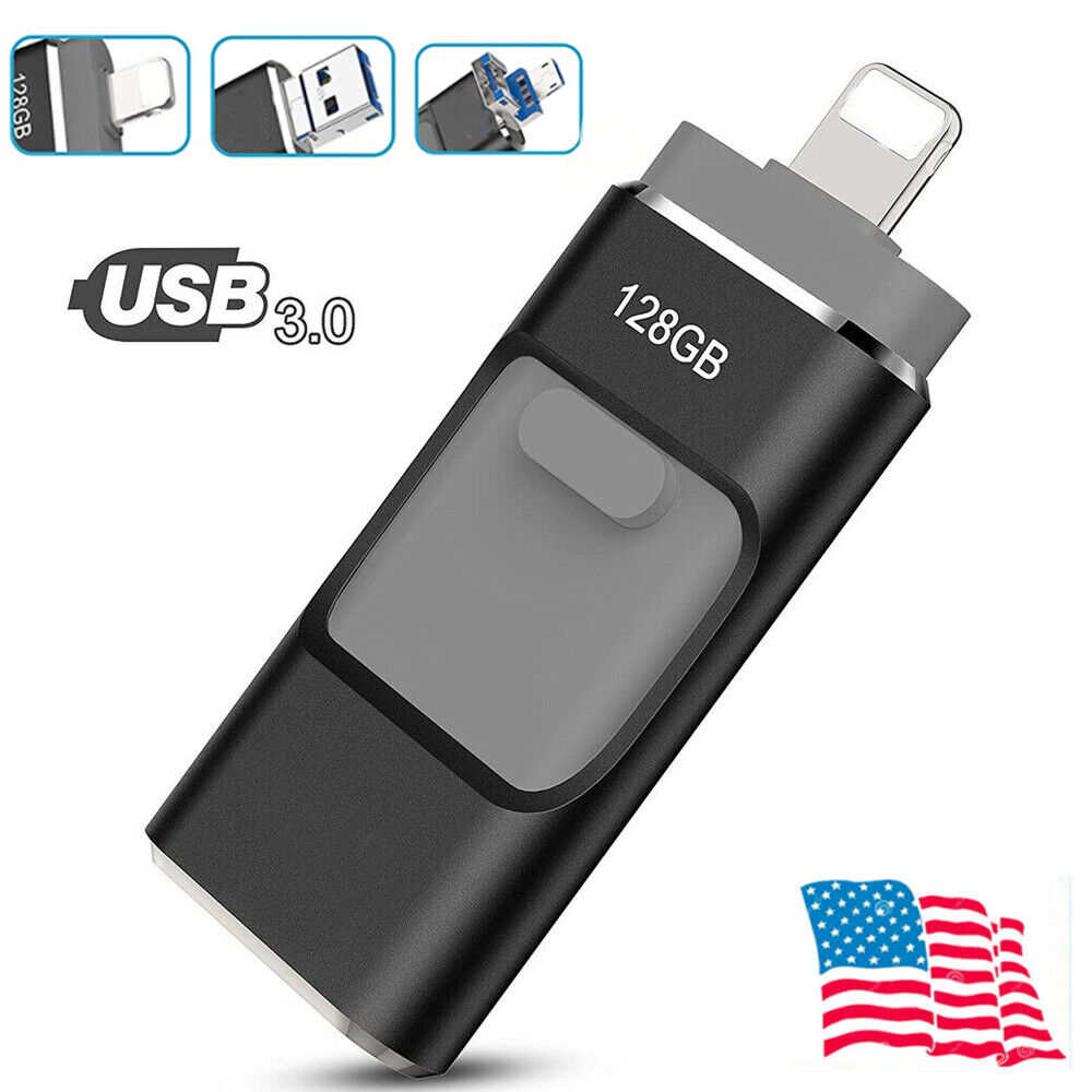 2TB 1TB 128G USB Photo Flash Drive Storage Memory Thumb Stick For iPhone iPad PC