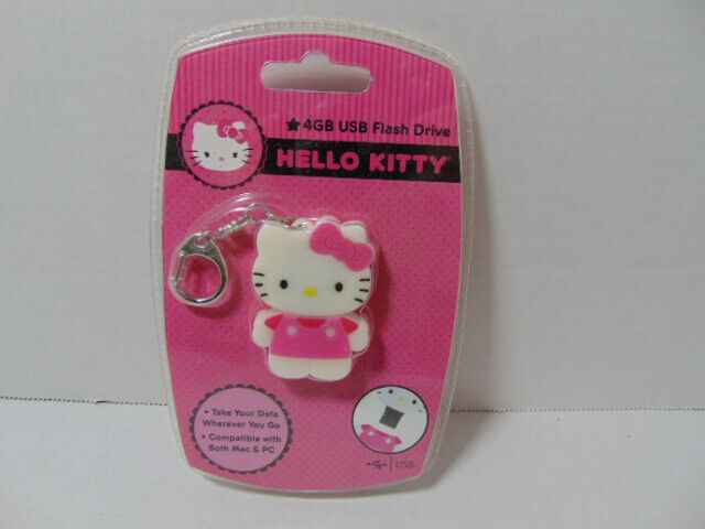Sakar Hello Kitty 4GB USB Flash Drive  on key chain Pink Dress/Bow New Sealed