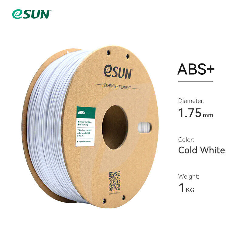 eSUN 2 Rolls/PCS ABS+ Plastic Filament 1.75mm 1KG for 3D Printer High Strength