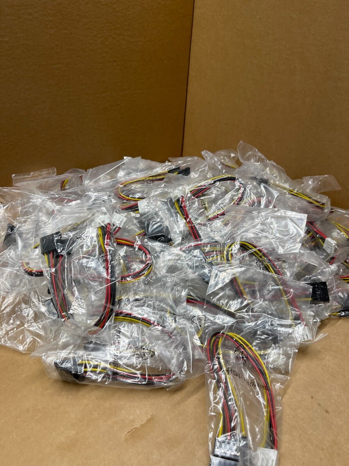 Lot of 50 x EP 4 Pin to Dual SATA Hard Drive Power Cable Compatible w/ Hikvision