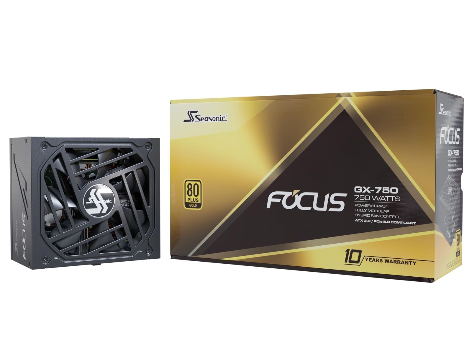 Seasonic Focus V3 GX-750 | 750W | 80+ Gold | ATX 3.0 & PCIe 5.0 Ready | Full-...