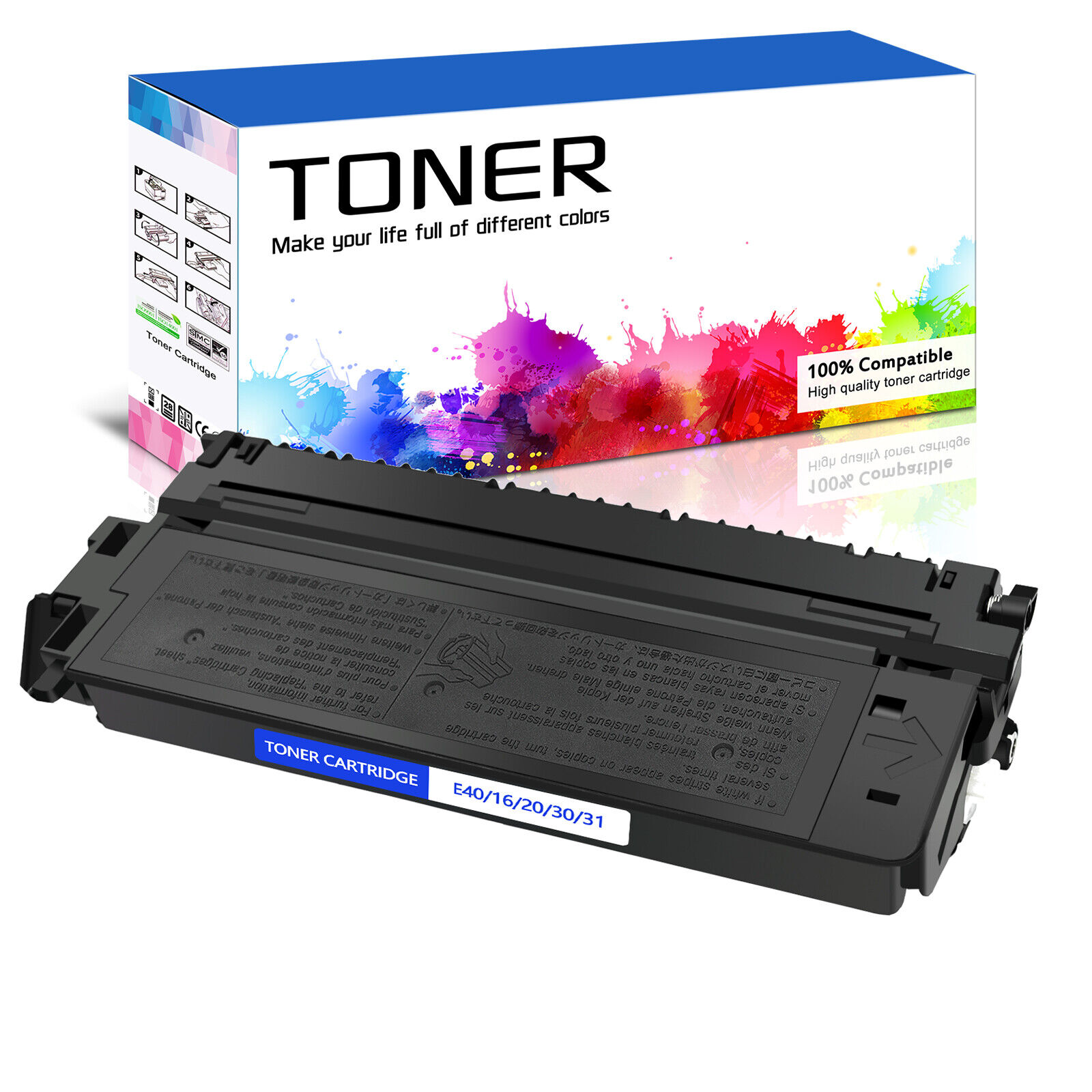 1PK E40 Black Toner Cartridge Compatible For Canon PC310 PC320 PC325 PC330 PC400