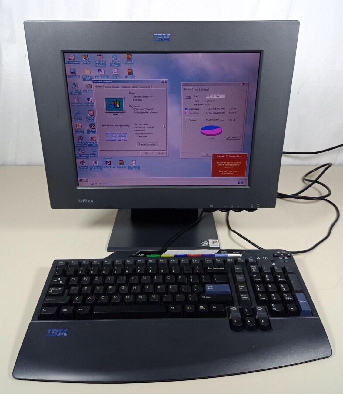 IBM NetVista 2179-77U Desktop Computer Windows ME Pentium III 800MHz 20GB 126MB