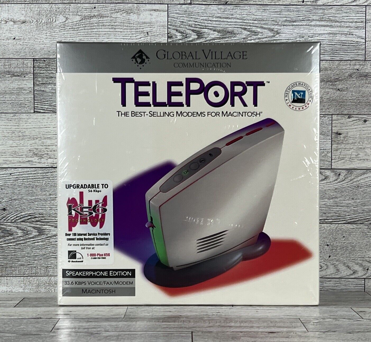 Global Village TelePort Modem For Macintosh Speakerphone Edition 33.6 KBPS NEW
