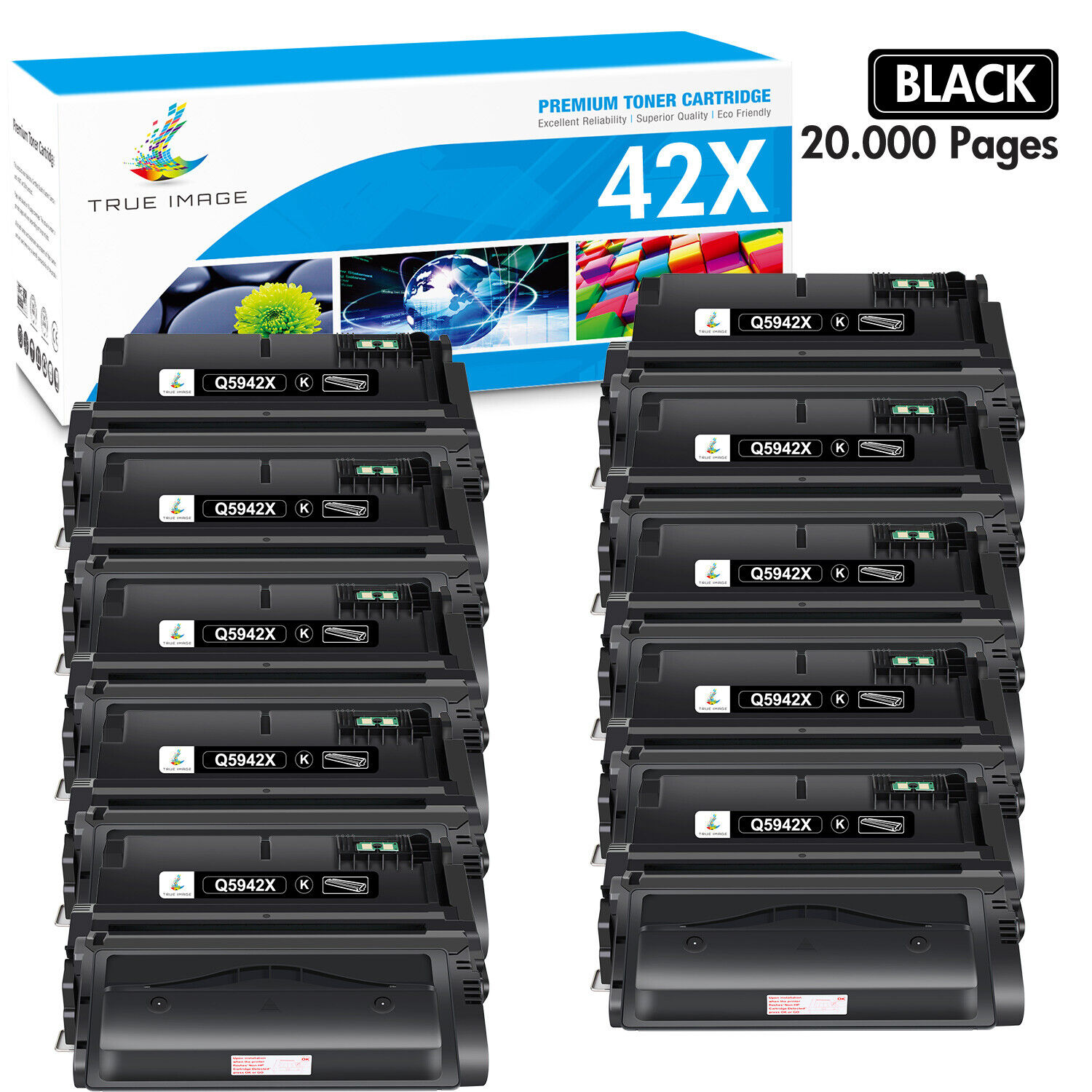 10 Q5942X 42X Toner Compatible with HP LaserJet 4250 4350 4350tn 4200 4240 4250n
