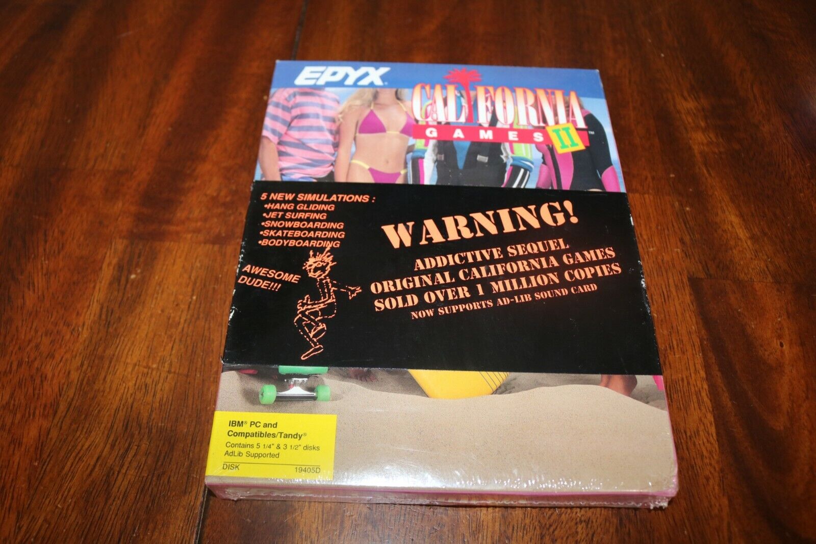 NOS sealed Epyx Computer Game California Games II 1990 IBM PC Tandy compatible