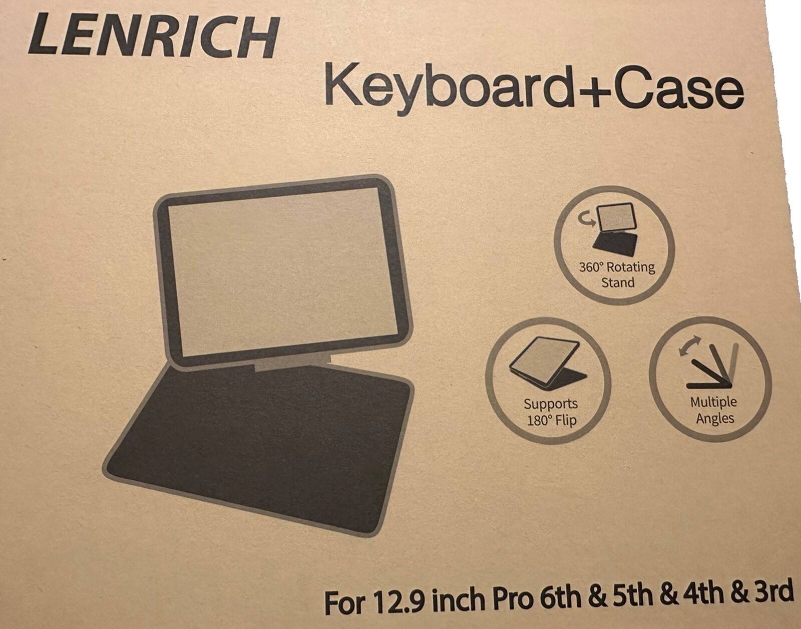 Ipad Keyboard 12.9 New 4,5,6th Generation Pink
