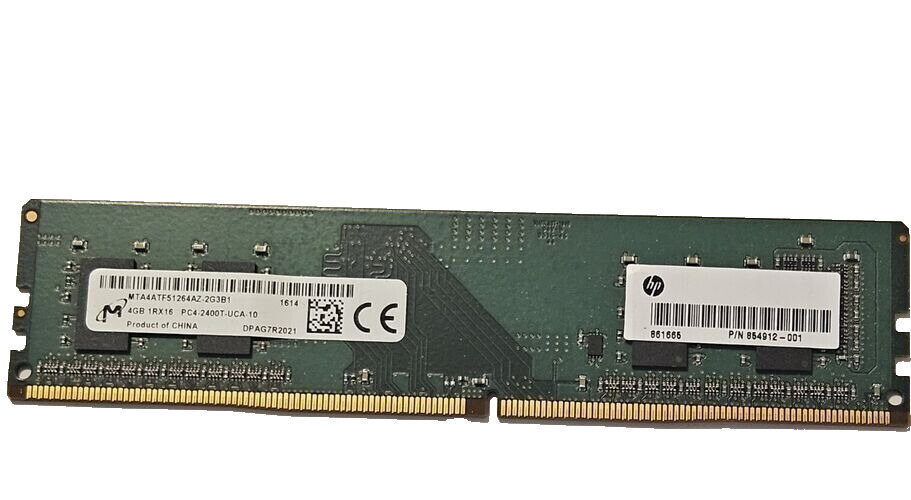 LOT OF 10PCS Micron DDR4 4 GB 1RX16 PC4-2400T-MTA4ATF51264AZ-2G3B1 PC RAM HP