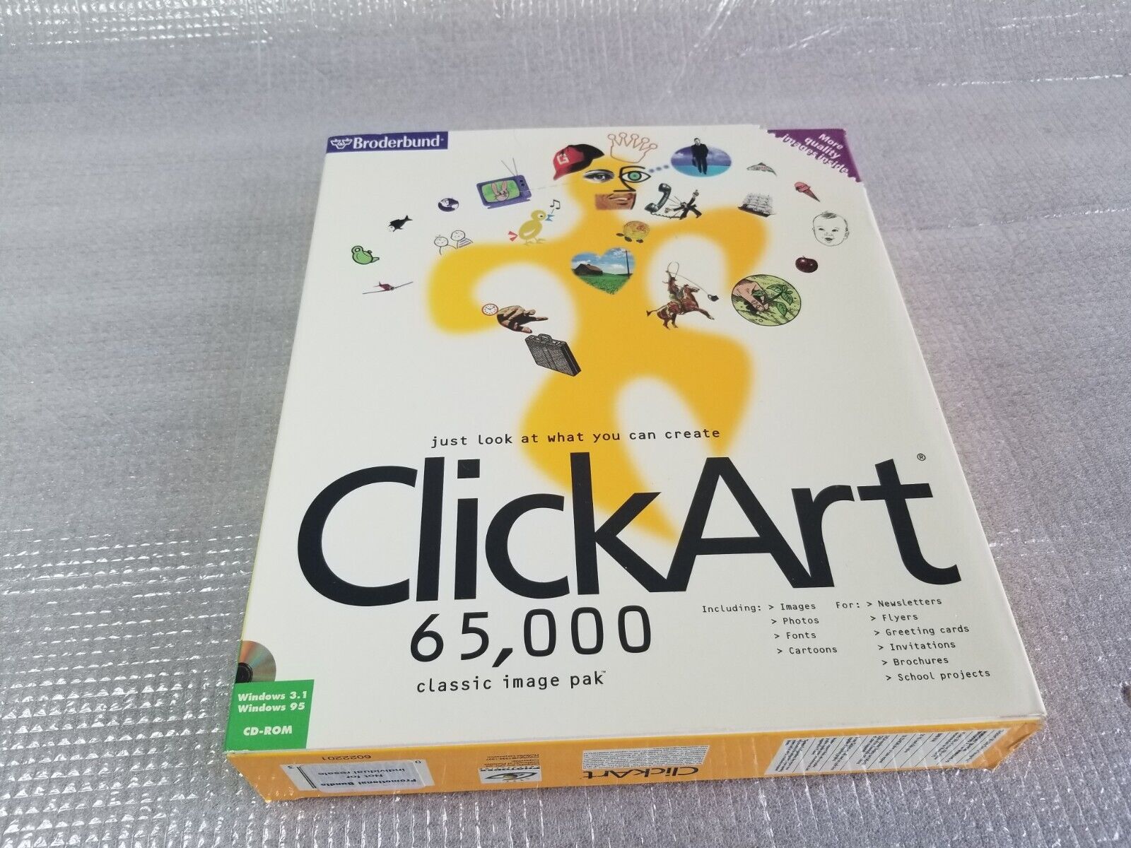 Click Art 65,000 Starter Image Pak Software  Windows 3.1 95 + Stationery Shop