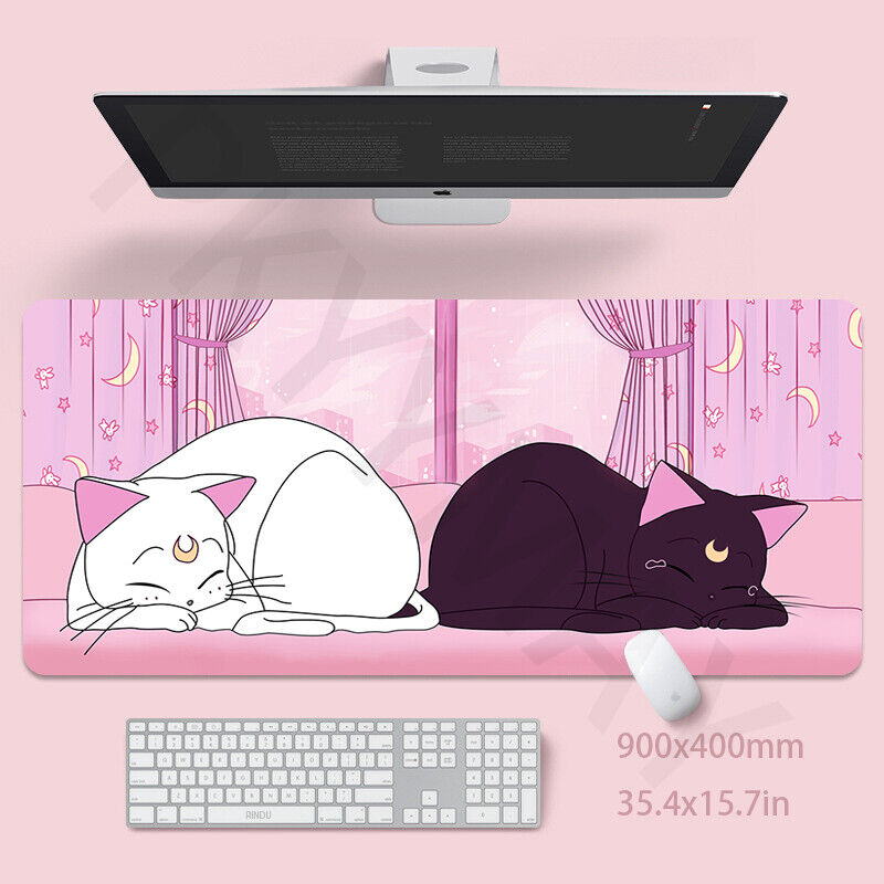 Cute Cat Large Mouse Pads Gaming Mousepad Big Keyboard Mat Gamer Mouse Pads