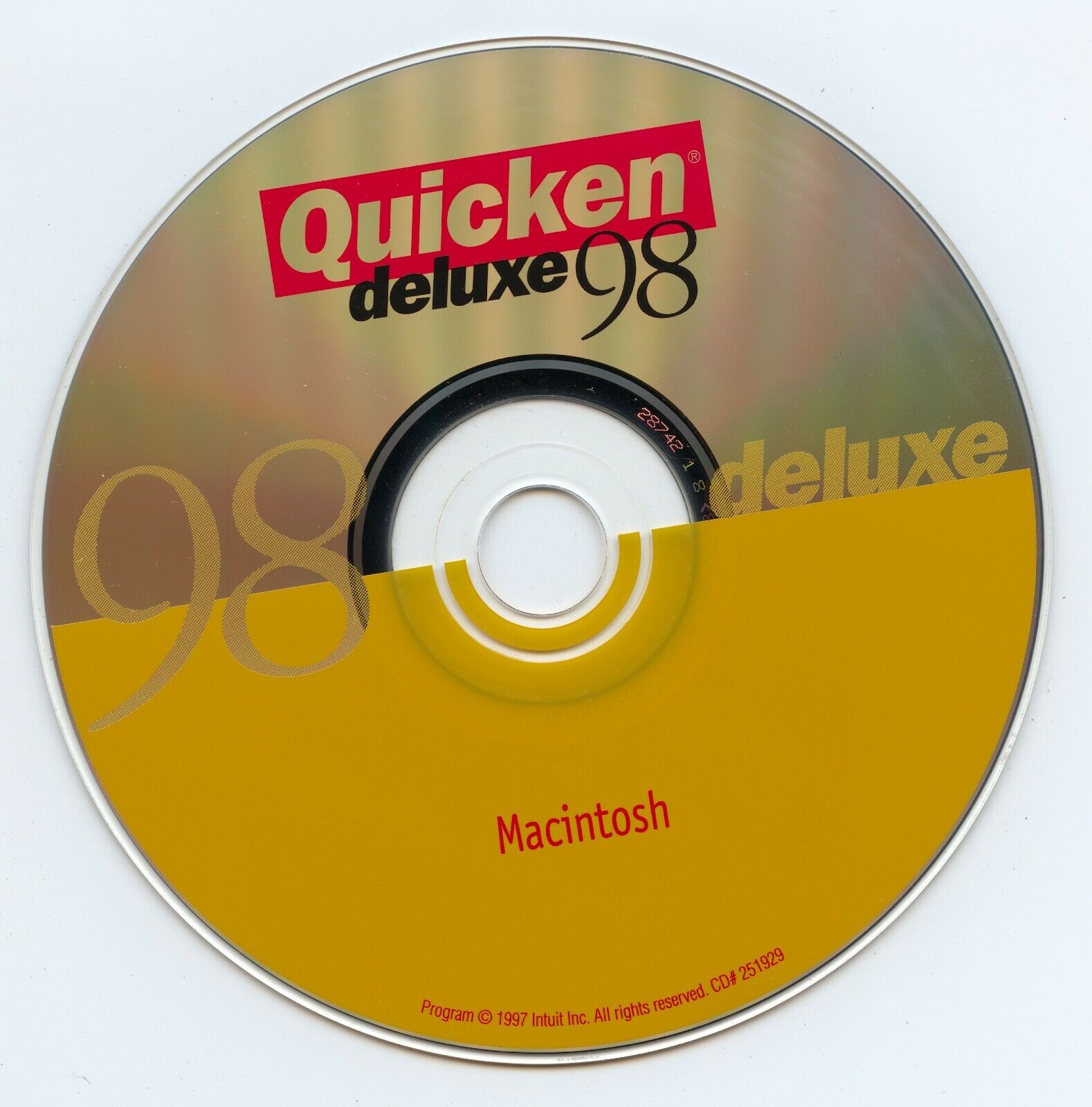 Quicken Deluxe 98 Macintosh Mac Edition Software CD Vintage New