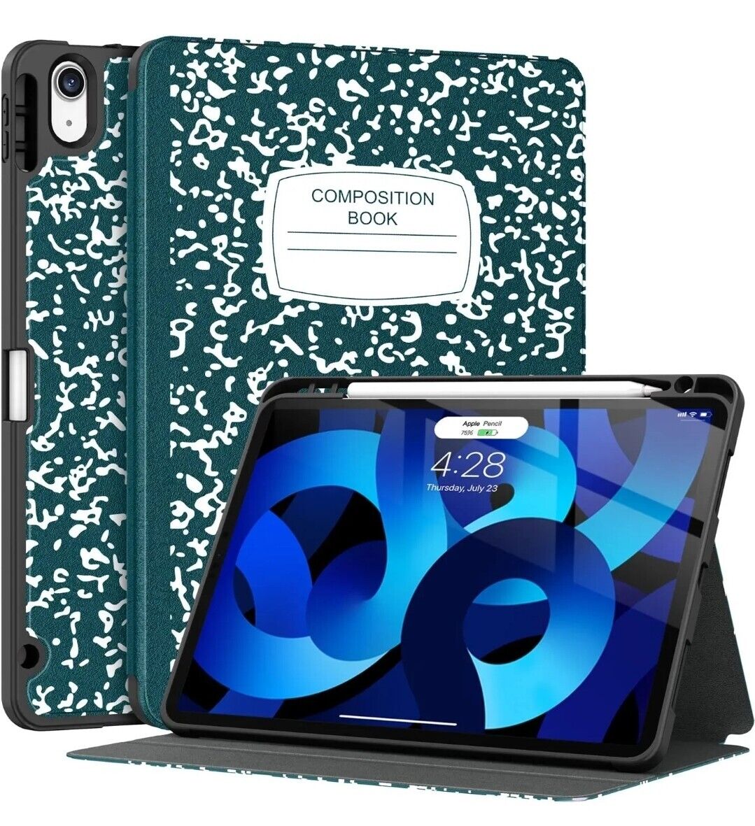 Supveco Case for iPad Air 4 & 5 with Pencil Holder Auto Wake/Sleep Teal NEW